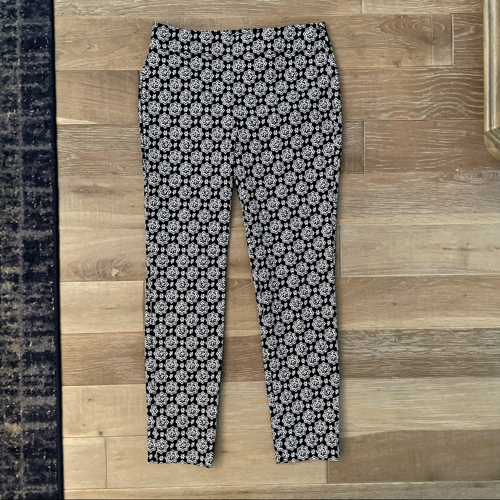 Talbots Black and White Patterned Pants